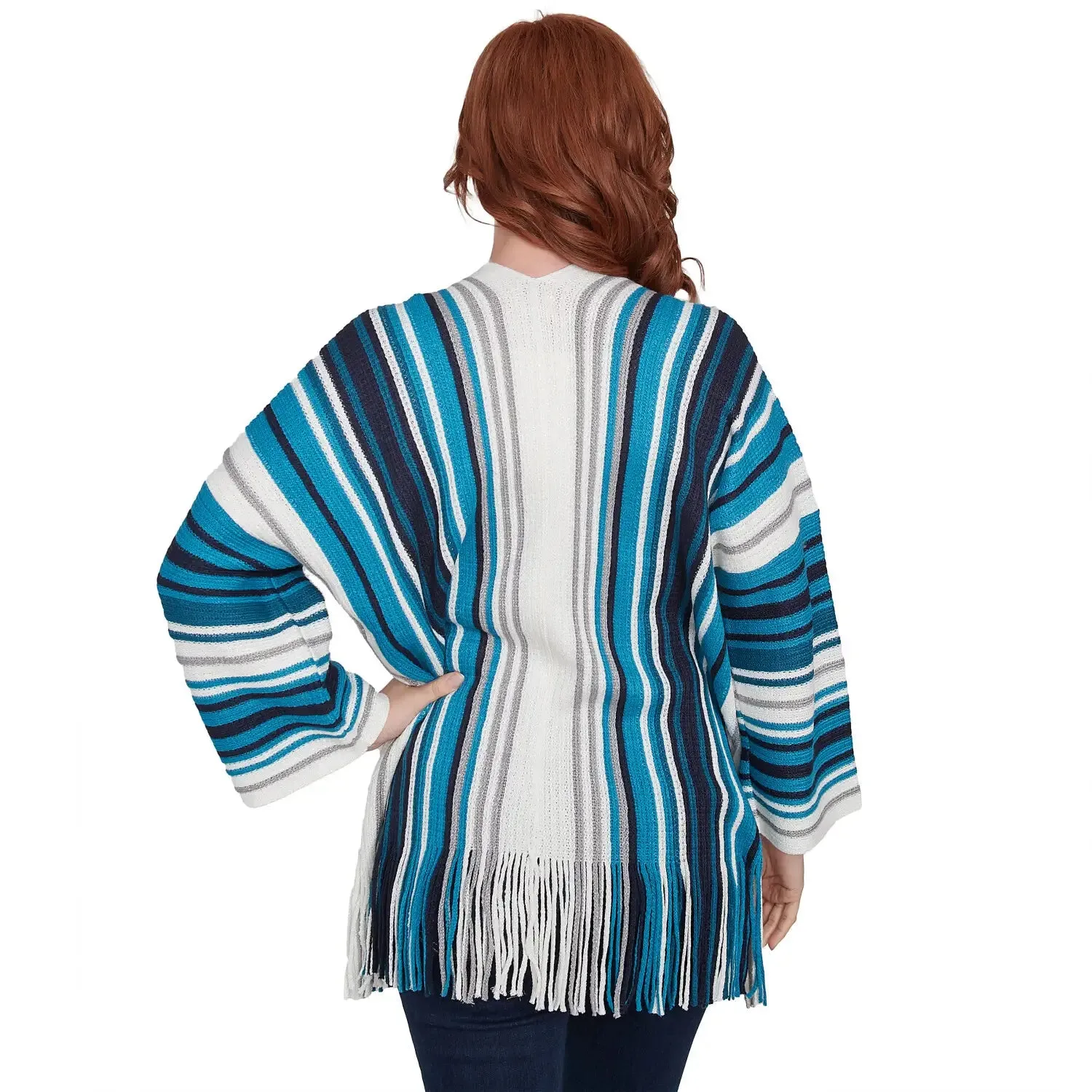 Open Multi Stripe Cardigan Jade Multi - Ruby Rd