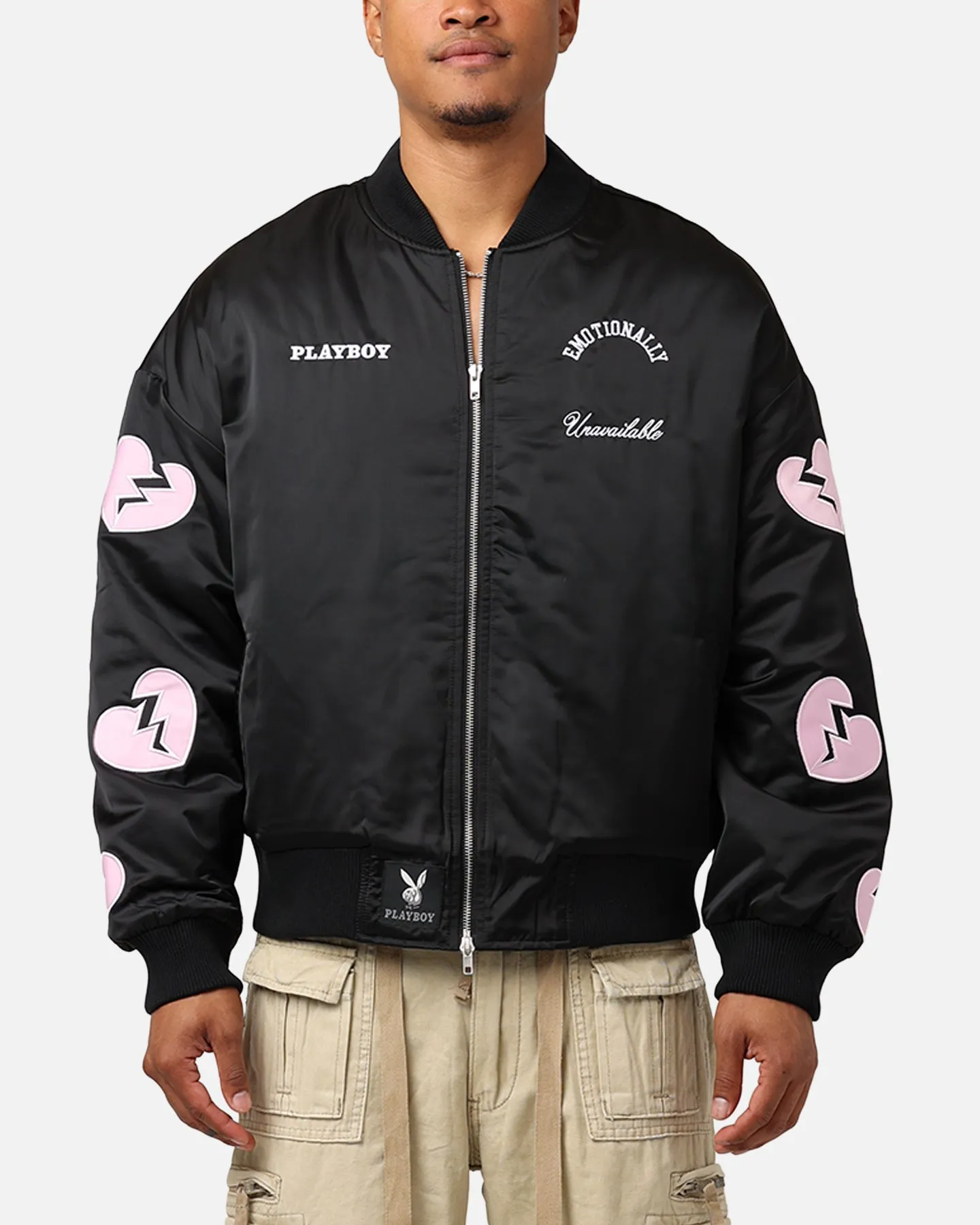 Playboy By Culture Kings Loverboy Bomber Jacket Black