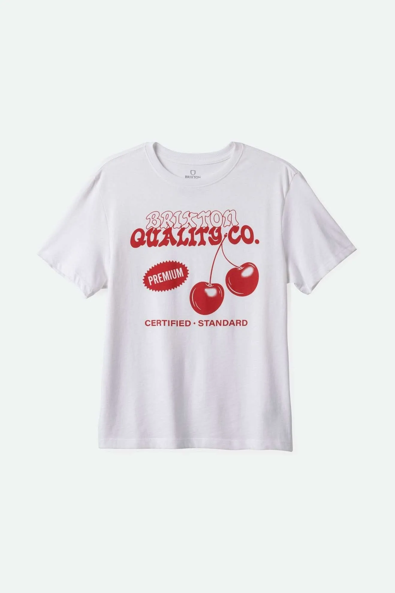 Premium Cherry Vintage Crew T-Shirt - White