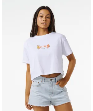 Rip Curl Island Crop Tee-White