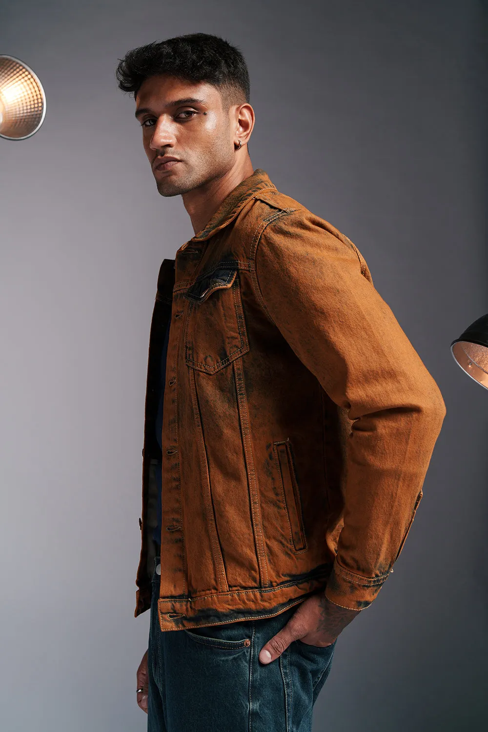 Rustrod Men's Denim Trucker Jacket