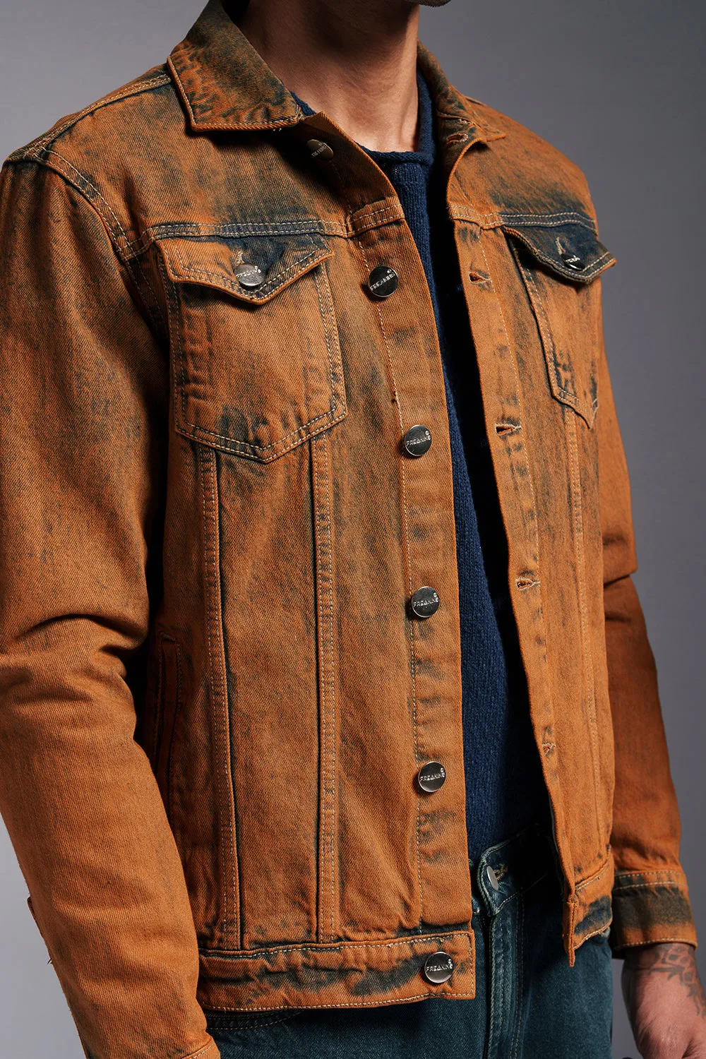 Rustrod Men's Denim Trucker Jacket