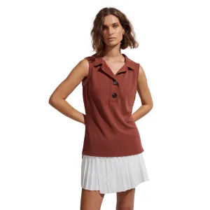 Varley Caine Womens Sleeveless Polo