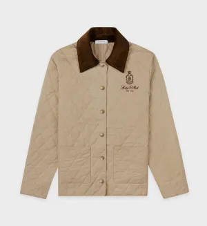 Vendome Quilted Jacket - Beige/Chocolate