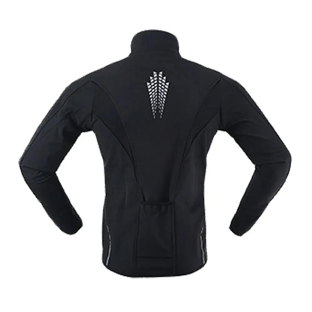 Winter Thermal Fleece Cycling Jacket MTB Bicycle Jacket Autumn Windproof Reflective Riding Jersey Windbreakers Coat